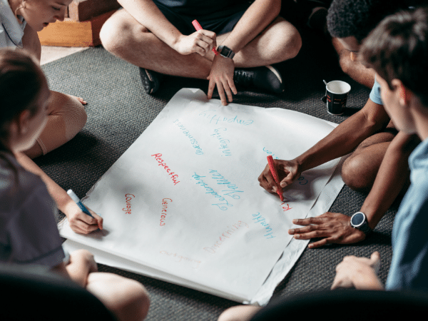 Students Planning Initiatives in a Burn Bright Program